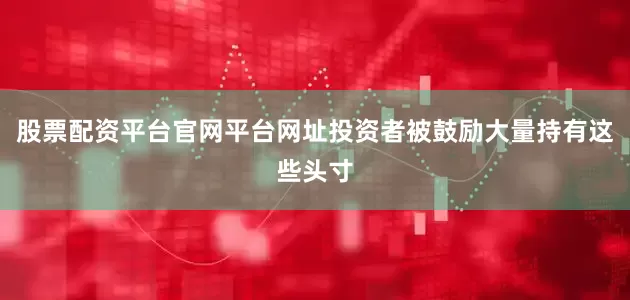股票配资平台官网平台网址投资者被鼓励大量持有这些头寸