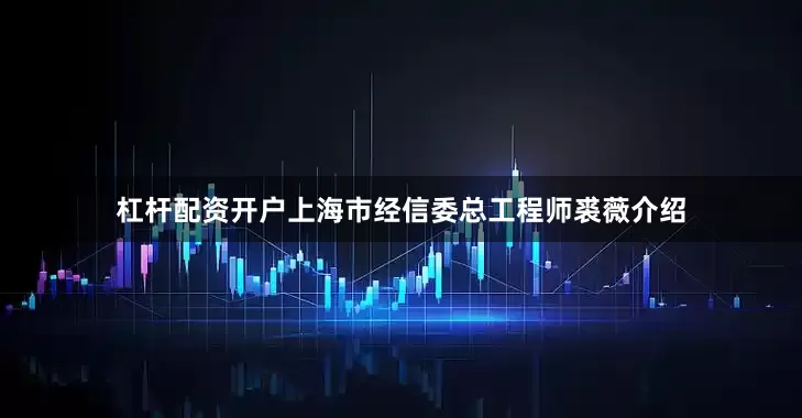 杠杆配资开户上海市经信委总工程师裘薇介绍